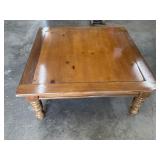 40"x40"x16.5" Broyhill Square Pine Coffee Table