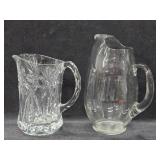 (2) Pitchers; Smaller one is Crystal