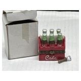 NIB Coca Cola Six Pack Porcelain Hinged Box