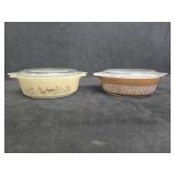 (2) 6" Vintage Pyrex Small Covered Dishes