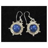 Dangle Lapis Lazuli Gemstone Earrings