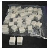 Bulk Lot of White USB-C Wall Charger Adapters,