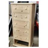 19"x24"x56" Footed Chest of Drawers