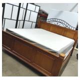 4-Post Wooden King Bed Set; Frame, Head &