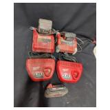 (4) MILWAUKEE ï¿½ Power Tool Battery Chargers