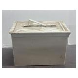 Vintage Metal Ammo Storage Box 12.5"x7.5"x8.5"