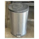 26" Stainless Steel Step-On Trash Can