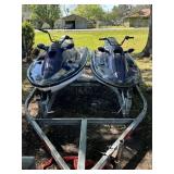1995 & 1996 Tiger Shark Jet Skis w/Double Trailer