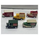 (5) Miniature Coca-Cola Delivery Truck Collectible