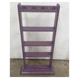 Hand Crafted Purple Wooden Display Shelf