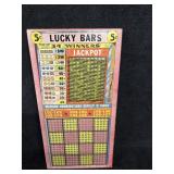 Vtg "Lucky Bars" Punch Board