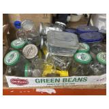 Assorted Glass Jars with Hardware items included