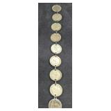 Vintage Coin Bracelet Featuring Silver Coins