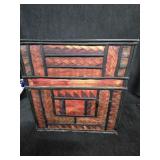 14ï¿½14ï¿½14 WEDDING CHEST, TRIBAL, PALM BARK & WICKER