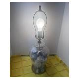 21" Table Lamp With Clear Glass Base Filled with