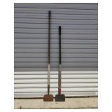 (2) Flat Forged Scrapers