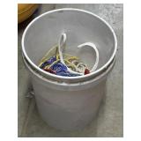 Bucket Containing Various Types of Synthetic Rope