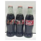 (3) 8 oz Coca Cola Christmas 1997