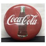 Original 1950/60s Coca Cola 24"  Red Metal Button