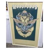 27.5ï¿½x44ï¿½ Signed Framed 1978 Poster for the "Mardi