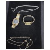 Vtg Geneva Mens Watch, Cronel 17 Watch + (2)