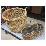 (2) Wicker Baskets 18" x 14.5", 16"x6.5"