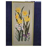 VTG Crewel Floral Daffodil Paragon Needlepoint