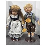 (2) VTG Adeleï¿½s Porcelain Dolls Dressed in