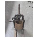 Antique Cast Iron Sausage Stuffer or Lard Press