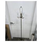 60" Floor Lamp w/Brass Base
