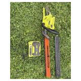 Ryobi hedge trimmer 40 V with charger and battery