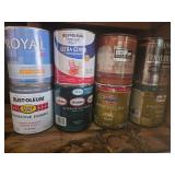 Partial cans of paint