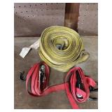 Tow Strap & 2 Light Duty Ratchet Straps