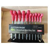 Pittsburgh 10pc T Handled Hex Key Set