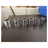 (6) metric 1/4" drive sockets GM, other 17