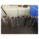 (7) Metric 3/8" drive deep sockets