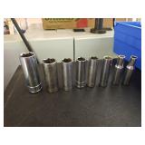 (8) metric 3/8" drive deep sockets