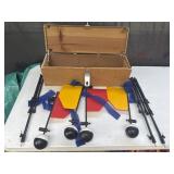 Marine Pop Up Flags with Wooden Case