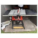 Firestorm 15 amp table saw with stand