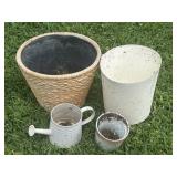 Planters & small Watering can