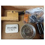 Toy canon, plastic rivets, magnetic hardware cup