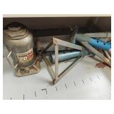 Bottle jack & 2 jack stands