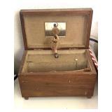Antique Music Jewelry Box w/Rotating Ballerina