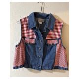 Sz: S, Stonebridge, Vintage Denim Red Vest