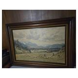 Landscape Scene of Alpine Foothills with