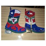 (2) Texas Boot Stockings & More