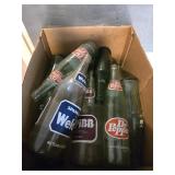 Box of Vtg Soda Bottles