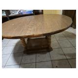 58"x47"x30" Wooden Dining Table w/4 Heavy Solid