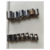 (13) Craftsman 3/8" Drive Metric Sockets