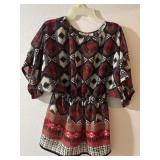 Sz: M, Emma G, Print Mini Dress Elastic Waist